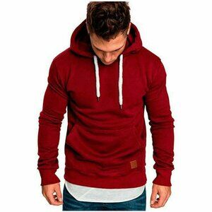 New Casual Men Hoodie Soft Slim Fit Hooded Sweatshirt Pullover Sweater Wear